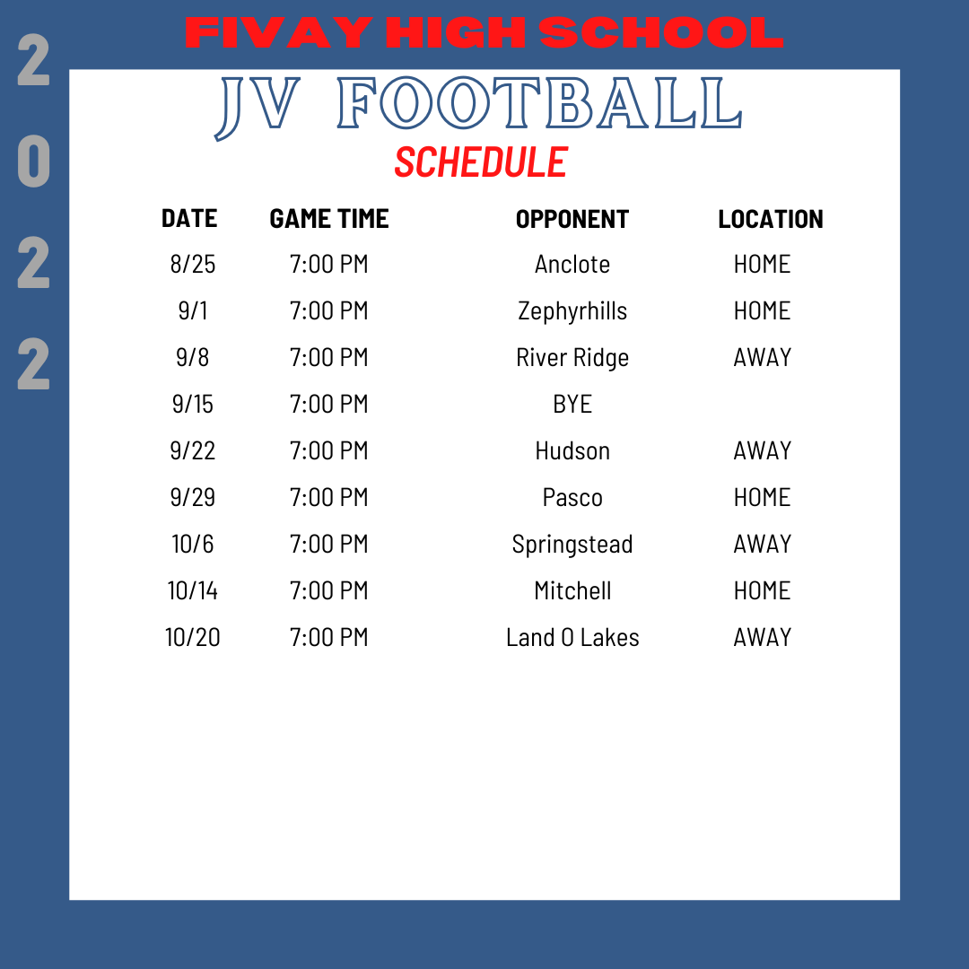 Schedules Fivay Falcons Football
